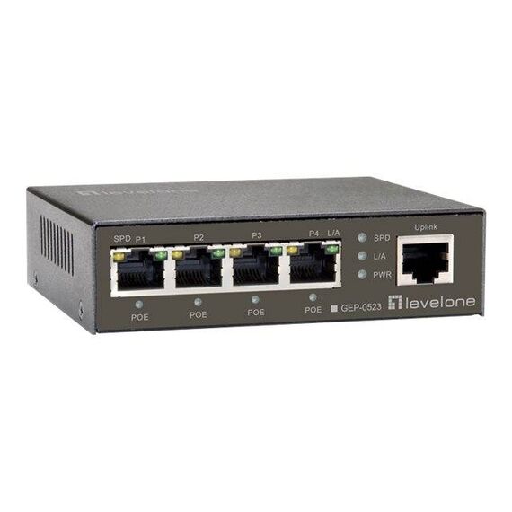 LevelOne GEP-0523 Switch 4 x 101001000 (PoE+) + GEP-0523
