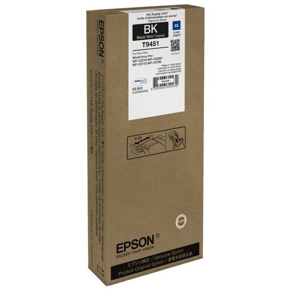 Epson T9451 64.6 ml XL size black original ink C13T945140