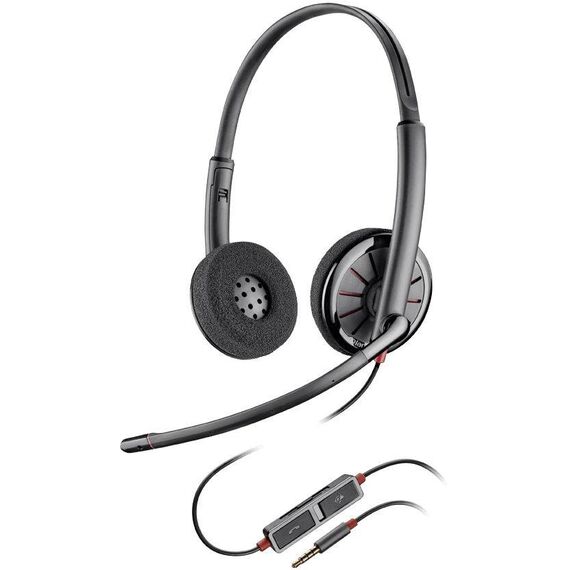 Poly Blackwire C225 Headset on-ear wired 3.5 mm 205204-02