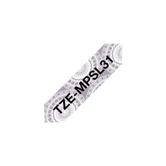 Brother TZeMPSL31 Black on silver lace Roll TZEMPSL31