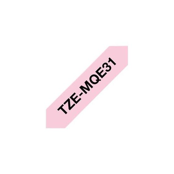 Brother TZeMQE31 Black on pastel pink Roll (1.2 TZEMQE31
