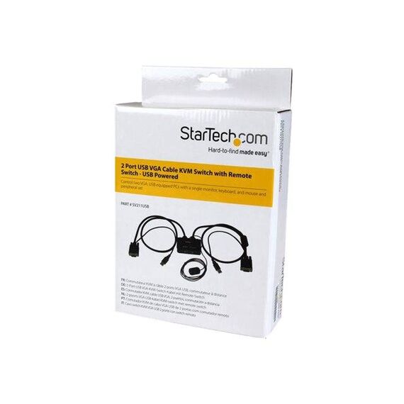 StarTech.com 2 Port USB VGA Cable KVM Switch USB SV211USB