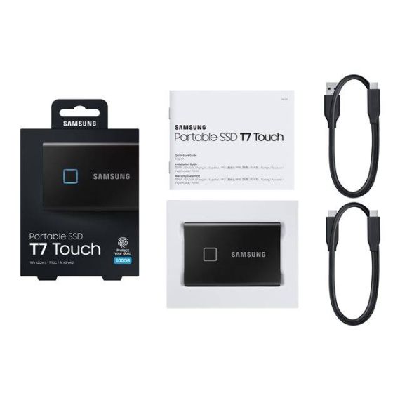 SSamsung Portable SSD T7 Touch MU-PC500K 500GB black  MU-PC500KWW