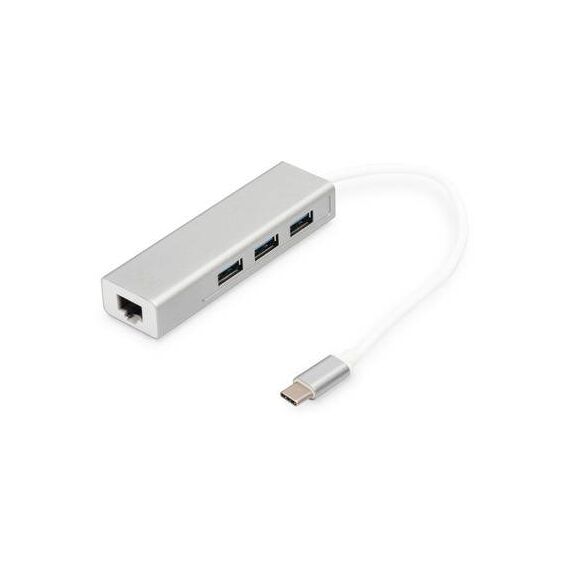 DIGITUS Port USB 3.0 Type C Hub with Gigabit DA-70255