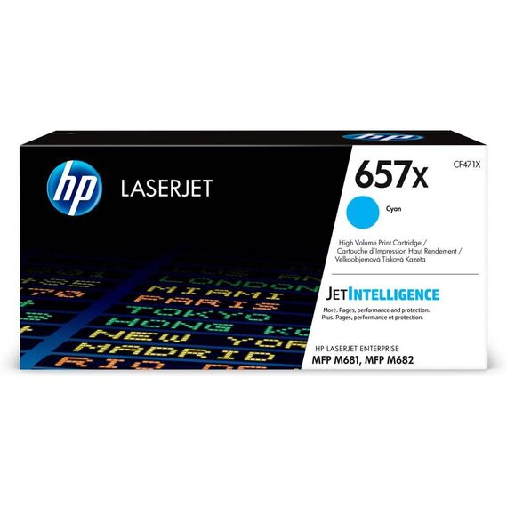 HP 657X High Yield cyan original LaserJet toner CF471X