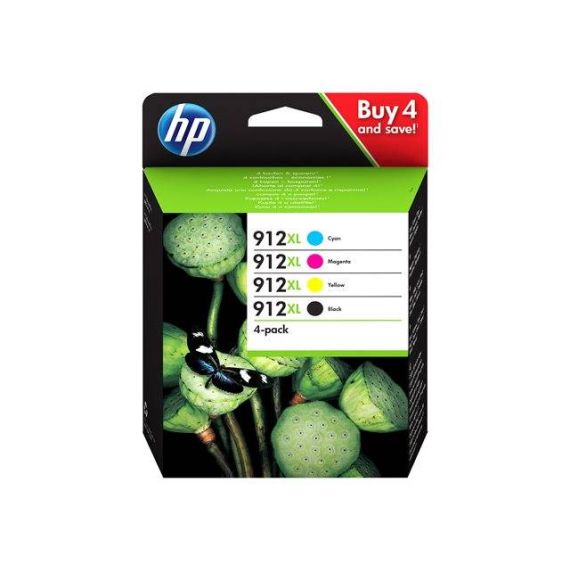 HP 912XL 4-pack High Yield black, yellow, cyan, 3YP34AE