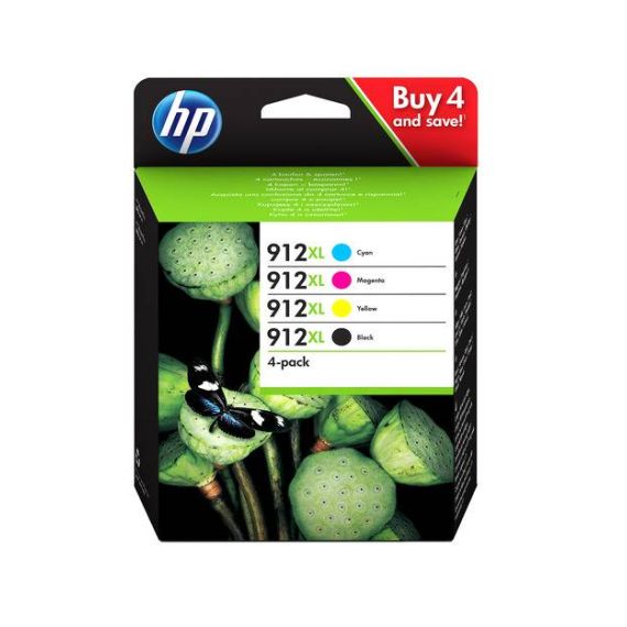 HP 912XL 4-pack High Yield black, yellow, cyan, 3YP34AE