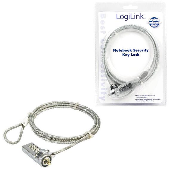 LogiLink Security cable lock 1.5m NBS002