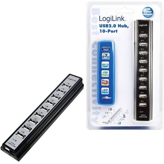 LogiLink USB 2.0 Hub 10-Port Hub 10 x USB 2.0 UA0096