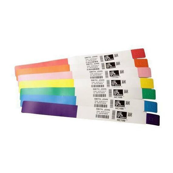 Zebra Z-Band Splash Red 25.4 x 254 mm 350 10012718-1