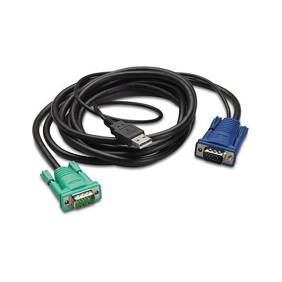 APC Keyboard video mouse (KVM) cable USB, HD-15 AP5821