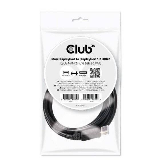 Club 3D cable Mini DisplayPort  to DisplayPort  2m  CAC-2163