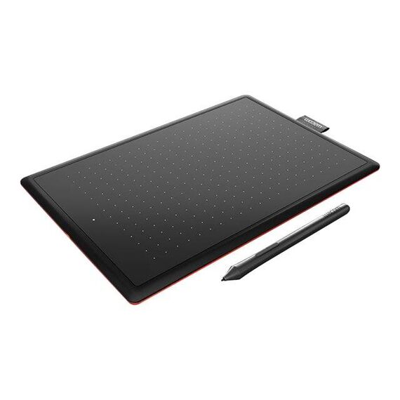 One by Wacom Medium Digitiser right left USB Black Red| CTL-672-S