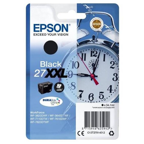 Epson 27XXL 34.1 ml XL black original C13T27914012