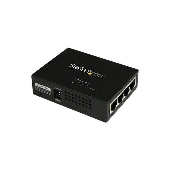 StarTech.com 4-port Gigabit Midspan PoE+ POEINJ4G