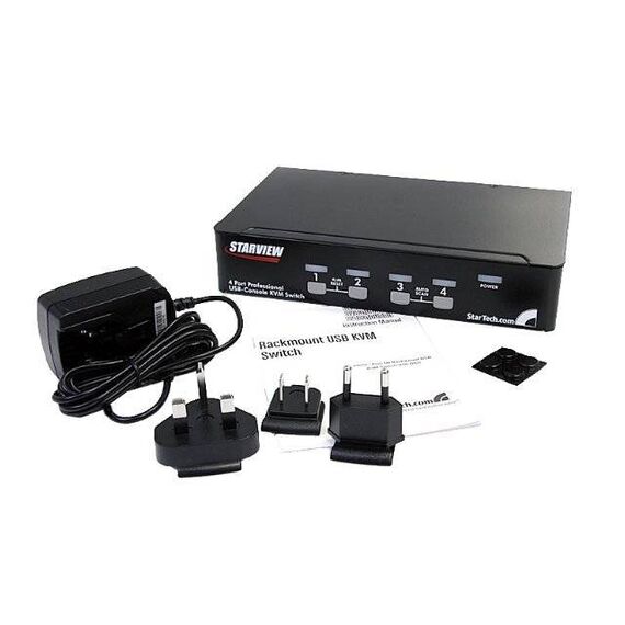 StarTech.com 4 Port 1U Rackmount USB KVM SV431DUSBU