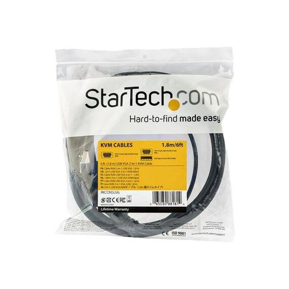 StarTech.com 6ft 1.8m USB KVM Cable   VGA and USB