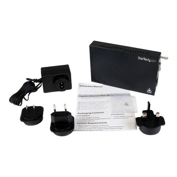 StarTech.com Gigabit Ethernet Fiber Media Converter  ET91000SFP2