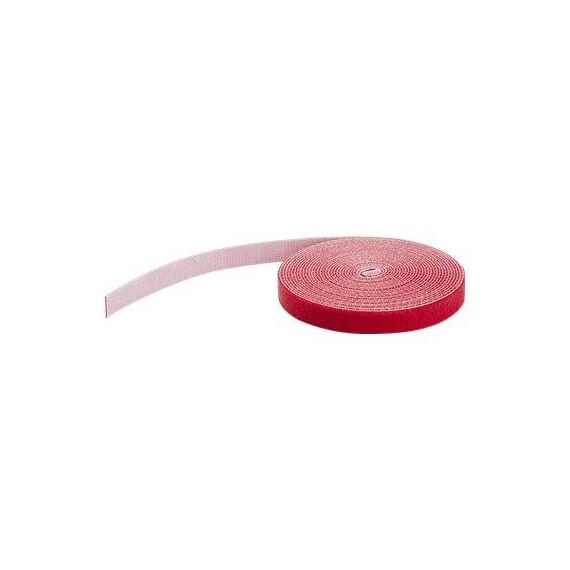 StarTech 25ft. Hook and Loop Roll Red Cable Management