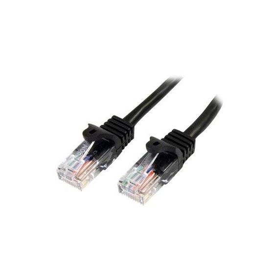 StarTech.com 0.5m Black Cat5e Cat 5 Snagless 45PAT50CMBK