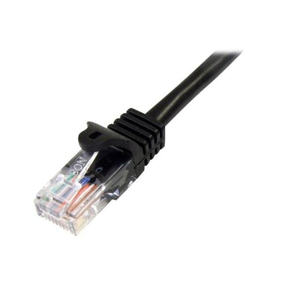 StarTech.com 0.5m Black Cat5e Cat 5 Snagless 45PAT50CMBK