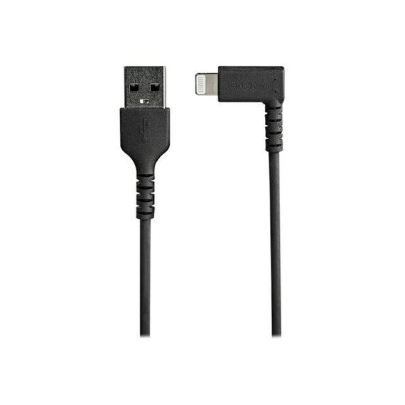 StarTech.com 2m 6.6ft Angled Lightning to USB Black RUSBLTMM2MBR