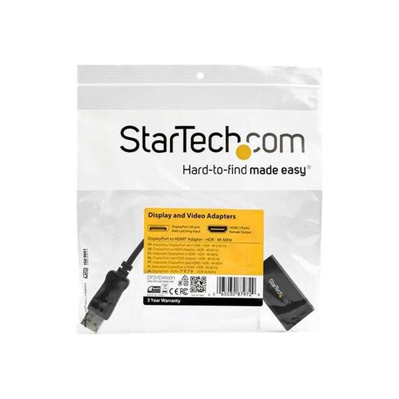 StarTech.com DisplayPort to HDMI Adapter  DP2HD4K60H