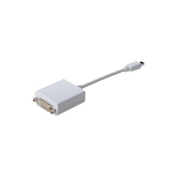 DIGITUS Mini DisplayPort (M) to DVI-I (F) 15 cm white