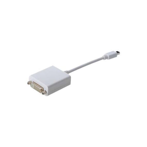DIGITUS Mini DisplayPort (M) to DVI-I (F) 15 cm white