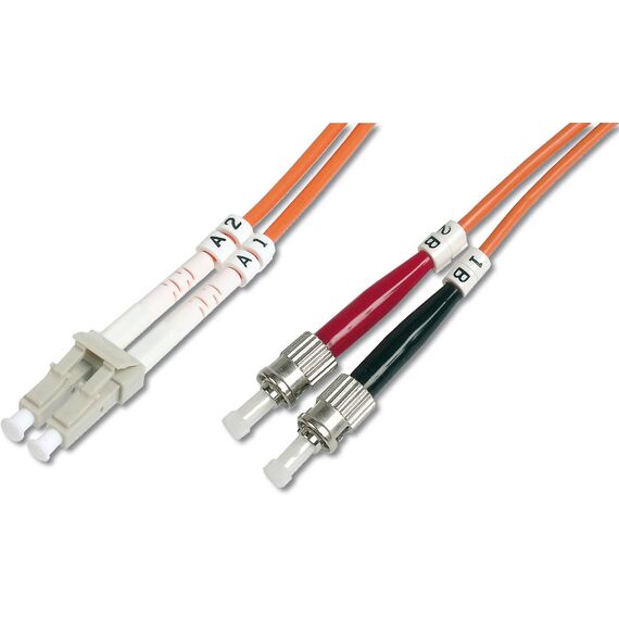 DIGITUS Patch cable LC multi-mode (M) to ST 1m orange DK-2531-01