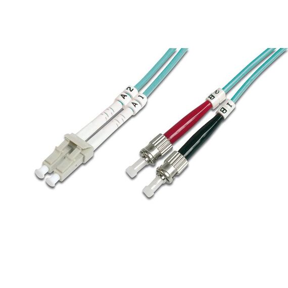 DIGITUS Patch cable LC multi-mode (M) to ST 5m aqua DK-2531-053