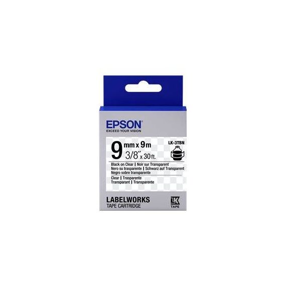 Epson LabelWorks LK-3TBN Black on transparent C53S653004