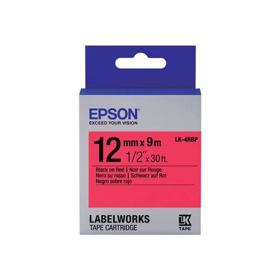 Epson LabelWorks LK-4RBP Black on red Roll C53S654007