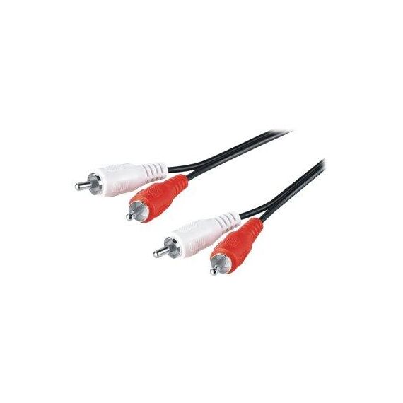 M-CAB Audio cable RCA (M) to RCA (M) 50 cm black 7200186
