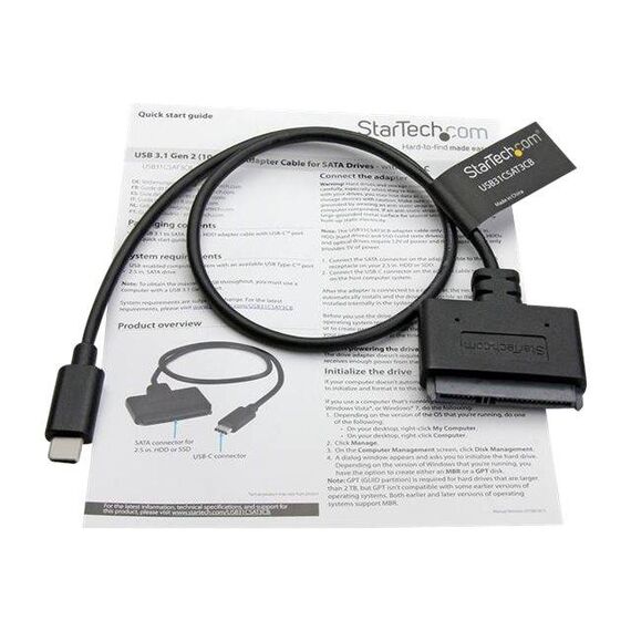 StarTech.com USB-C to SATA Adapter External USB31CSAT3CB