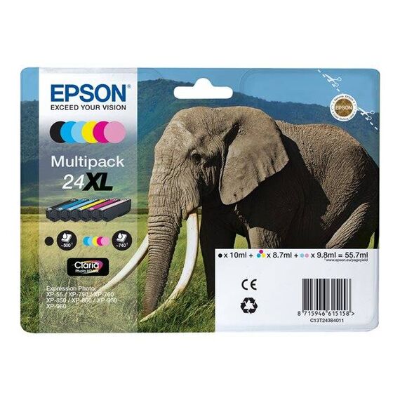 Epson 24XL Multipack 6-pack 55.7 ml XL C13T24384011
