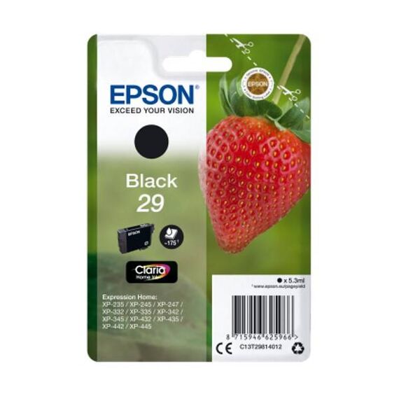 Epson 29 5.3 ml black original blister ink C13T29814012