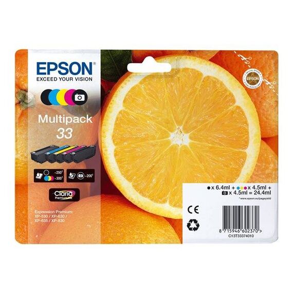 Epson 33 Multipack 5-pack 24.4 ml black, C13T33374011
