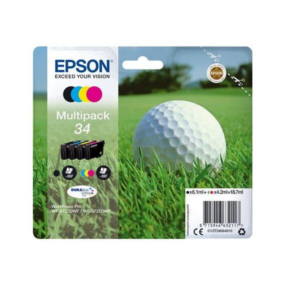 Epson 34 4-pack black, yellow, cyan, magenta C13T34664010