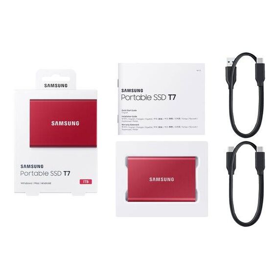 Samsung Portable SSD T7 red metallic 1TB USB-C   MU-PC1T0RWW