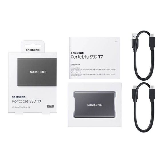Samsung Portable SSD T7 titan grey 2TB USB-C MU-PC2T0TWW