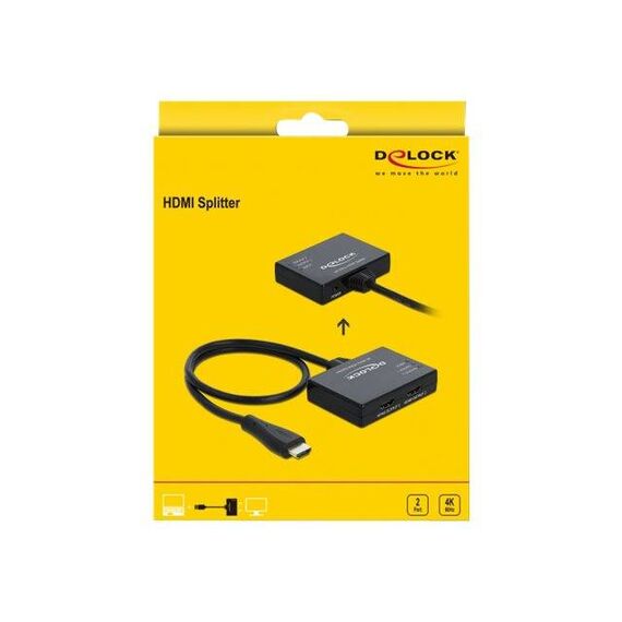 DeLock Videoaudio splitter 2 x HDMI desktop 87747
