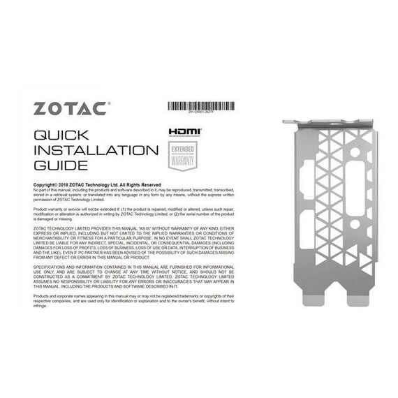 ZOTAC GAMING GeForce GTX 1650 Graphics ZT-T16520H-10L