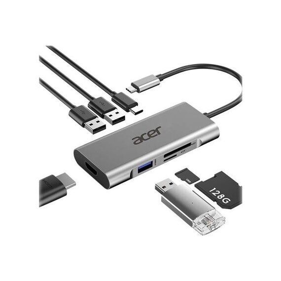 Acer 7-In-1 Type-C Dongle Port replicator HP.DSCAB.001