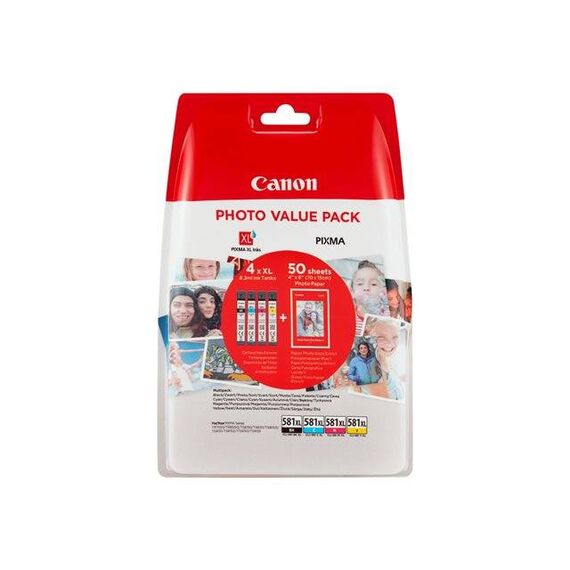 Canon CLI-581XL CMYBK Photo Value Pack 4-pack 2052C004