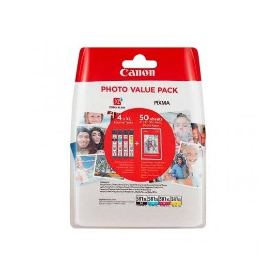 Canon CLI-581XL CMYBK Photo Value Pack 4-pack 2052C004