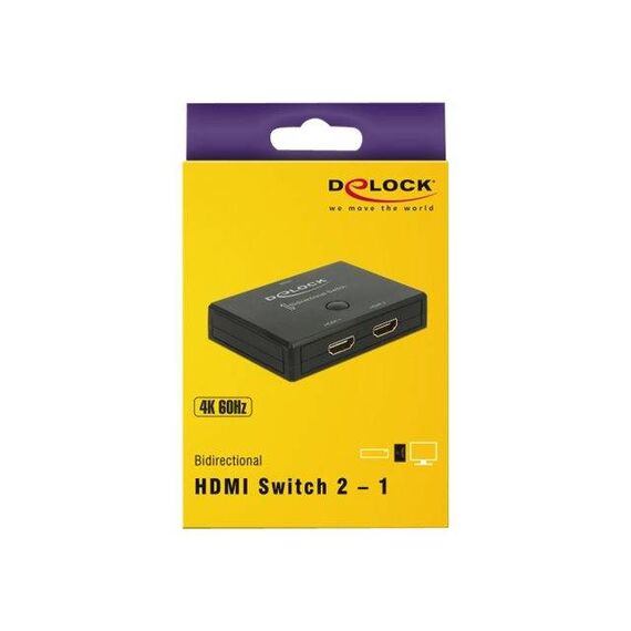 DeLock HDMI 2 1 Switch bidirectional 4K 60 Hz 18749