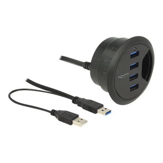 DeLock In-Desk Hub Hub 4 x SuperSpeed USB 3.0 62868