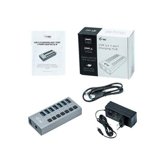 i-Tec USB 3.0 Charging HUB 7 port + Power U3CHARGEHUB7