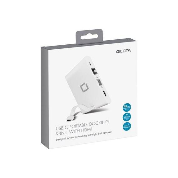 DICOTA USB-C Portable Docking 9-in-1 with HDMI D31729